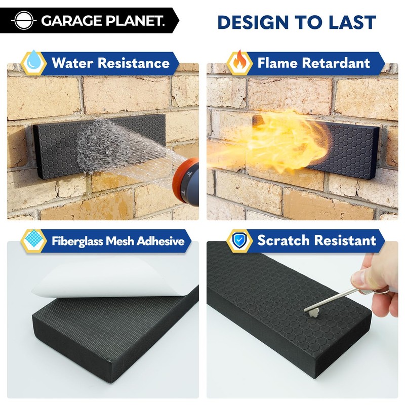 Garage Planet WP01 Garage Wall Protector Car Door Protector, Tool-Free,