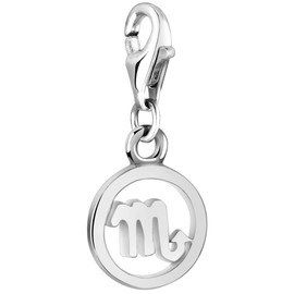 Nenalina 713300-000 Zodiac Sign Scorpio Lobster Claw Clasp Charm Pendant for Charm Bracelet 925 Sterling Silver, Sterling Silver, No Gemstone