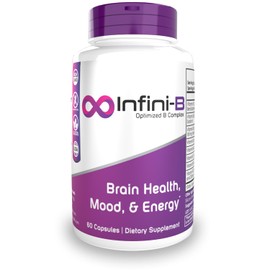 Nootropics Depot Infini-B Advanced B-Complex | Optimal Absorption & Bio-Availability | Enhanced Cognitive & Metabolic Support | 60 Capsules
