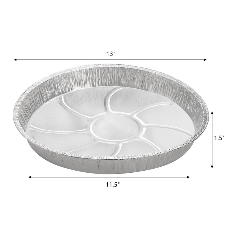 Frcctre 45 Pack 13 Inch Round Aluminum Foil Pans, Heavy