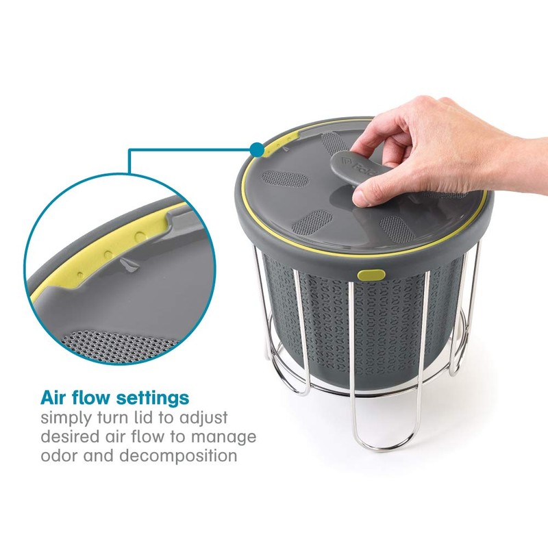 Polder Kitchen Composter-Flexible Silicone Bucket inverts for Emptying and Cleaning