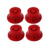 FLEOR 4pcs LP Guitar Knobs Red Top Hat Style Speed