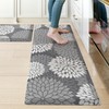 KIMODE Anti Fatigue Cushioned Kitchen Floor Mats,Floral Kitchen Rugs Sets
