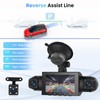 Hodozzy 360° Car Dash Cam, 4 Cameras Front Rear, 1080P,