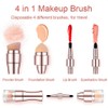 BlingToman - Juego de brochas de maquillaje 4 en 1,
