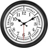 45MinST 12 Inches Retro Wall Clock,Day of The Week Wall