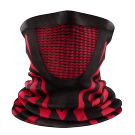 ENONEO Cycling Neck Gaiter Women Men Breathable Neck Scarf Face Mask Windproof Ski Snood Neck Warmer Elastic Running Bandana Face Mask Headwear Face Cover Balaclava Motorcycle Neck Tube (Red)