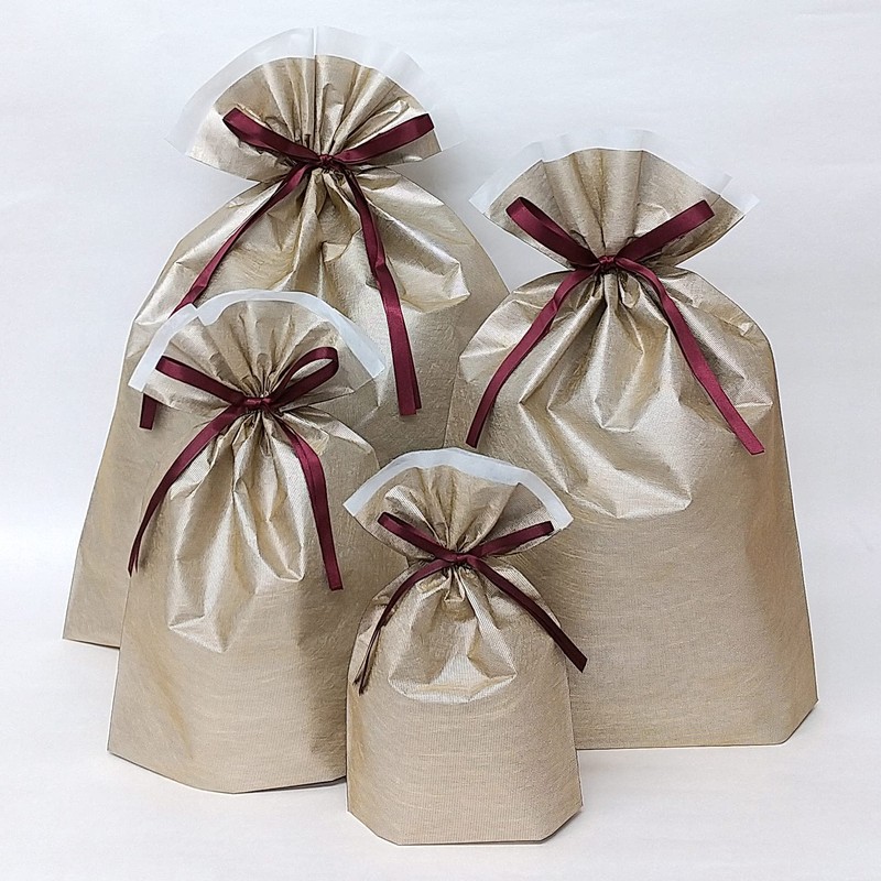 Indigo PG329 Wrapping Bag, Shiny Bag, L, Gold