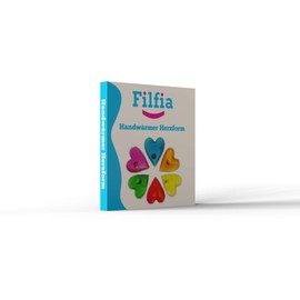 Filfia hand warmers heart shape 6 pocket warmers for warm hands in winter pocket cushion reusable heat pads, multicolour