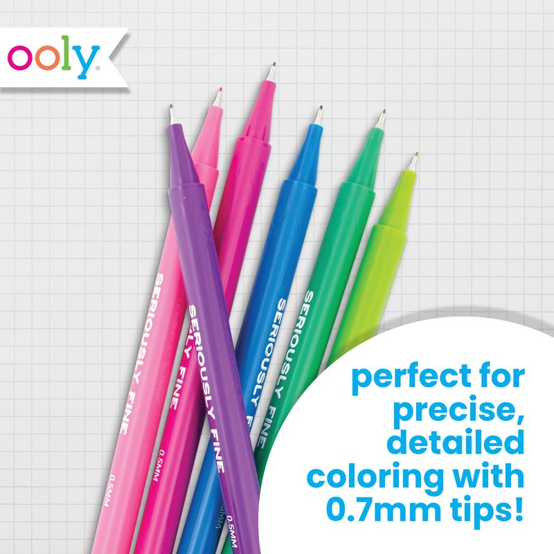 OOLY, Seriously Fine Felt Tip Markers, Set of 36 (130-037)