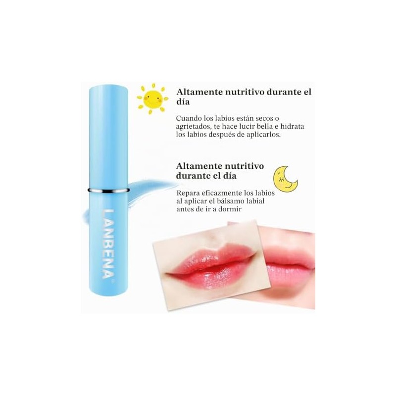 Bálsamo labial con ácido hialurónico Relleno labial Extracto natural Desvanecimiento