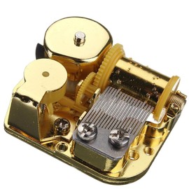 FnLy 18 Note Musical Mechanism Movement for DIY Music Box, Ode to Joy, Golden Clockwork Music Movement