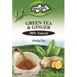 Dalgety Green Tea & Ginger Herbal Tea (20 Tea Bags) (Pack of 3)