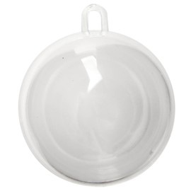 Pack of 12 Clear Plastic Crafting Acrylic Fillable 60mm Ball Ornaments - Round Open Ball Transparent Craft Ornaments