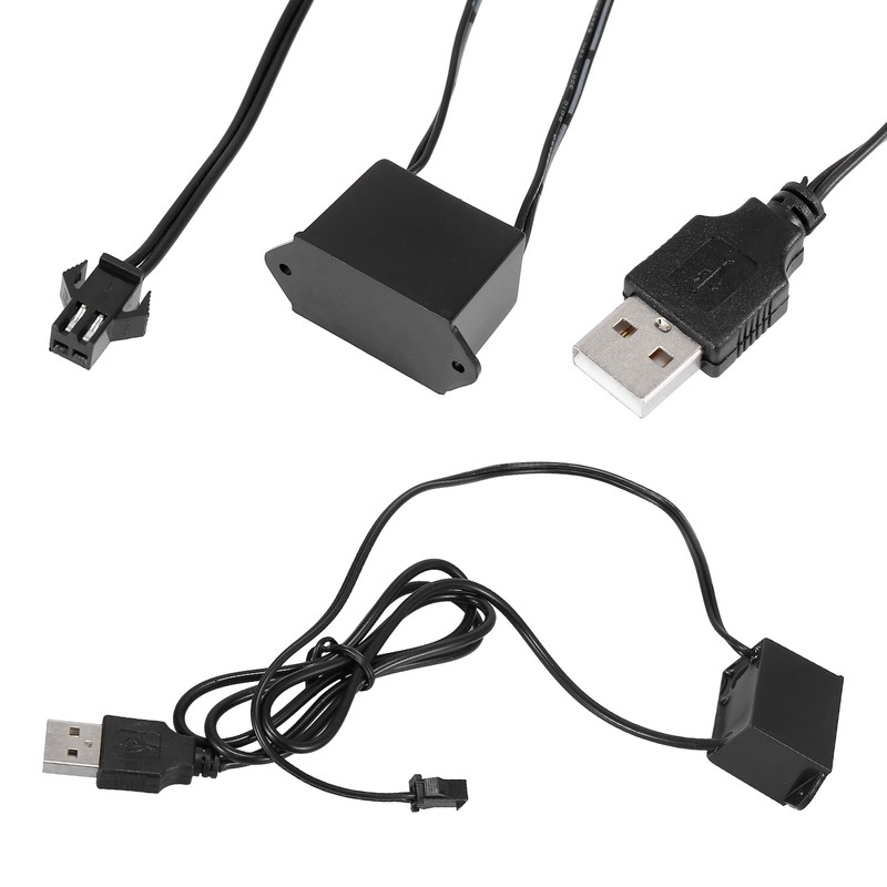 X AUTOHAUX 5 Meter/16ft Interior USB Neon EL Wire String