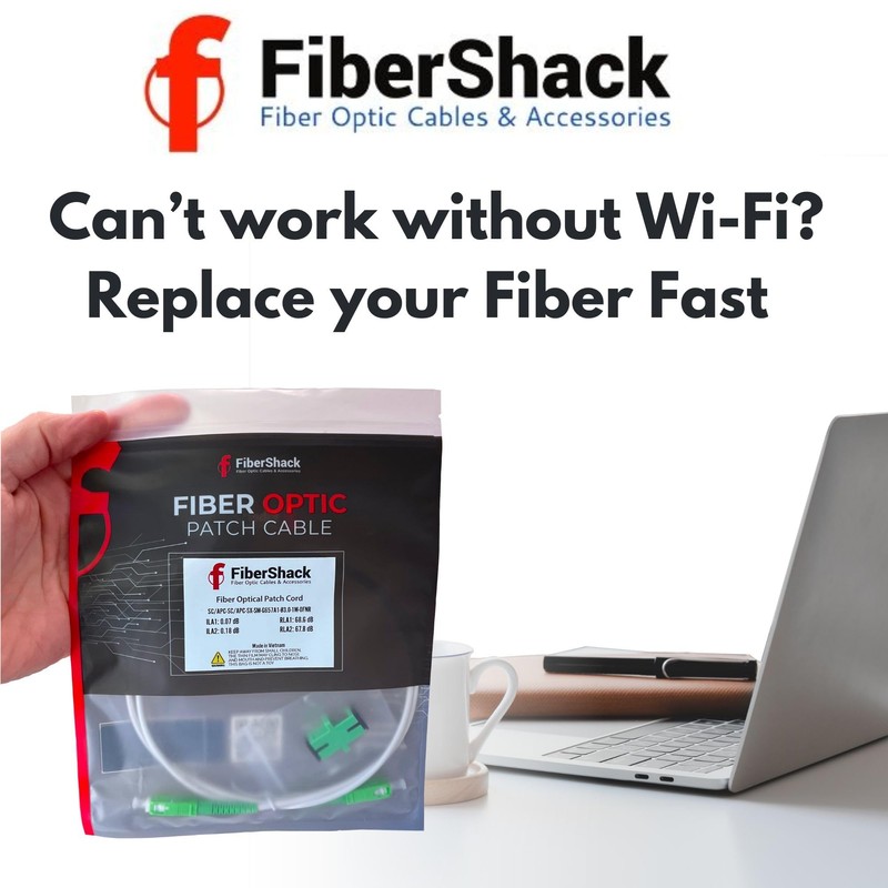 Fibershack - 6 ft / 2M SC/APC to SC/APC Fiber