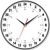 GAUBOS 24 Hour Wall Clock 12 Inch Round Wall Clock