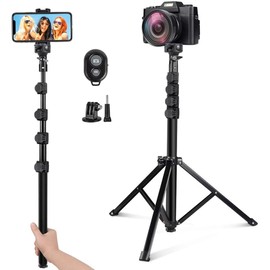 62 Inch Selfie Stick Tripod Extendable Cell Phone Tripod Stand Compatible for IOS Android Phone Action Camera