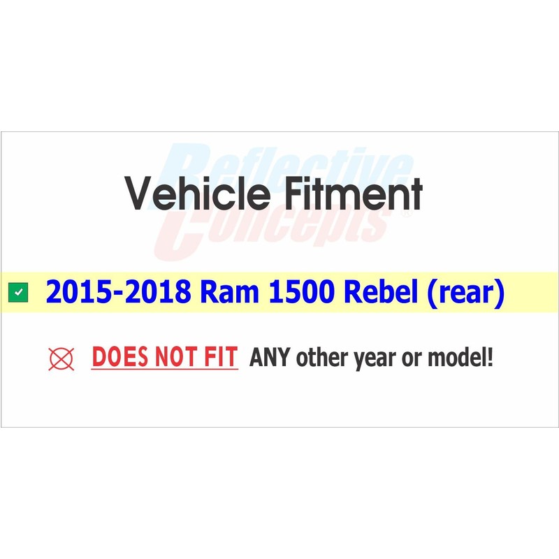 Reflective Concepts - RAM Tailgate Emblem Overlay Decal -Fits: 2015-2018