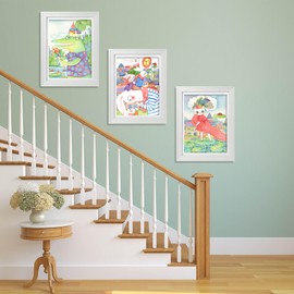 JAMAT HOME Picture Frame for Children's Drawings A4 Frame Hinged for Children Arts & Artworks - Photo Frame Can Be Filled for Opening & Changing DIN A4 Drawings