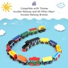 KABENFIS 16 PCS Wooden Train Set Magnetic Train Set for
