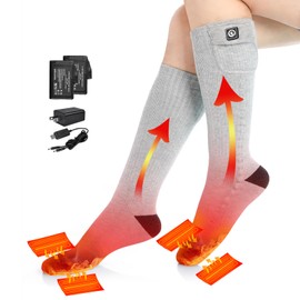 SAVIOR HEAT Heated Socks for Men Women Rechargeable Battery Electric Socks Winter Foot Warmer Outdoor Skiing Hunting Fishing