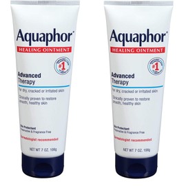 Aquaphor Healing Ointment - Dry Skin Moisturizer - Hands, Heels, Elbows, Lips, 7 oz. Tube, 2 Pack