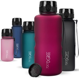 720°Dgree uberBottle Water Bottle, softTouch with Sieve, BPA-Free, XXL Water Bottle for Gym, Workouts, Fitness, Sports, Outdoors, Large Sports Bottle Made of Tritan, Lightweight, Shockproof – 2 L