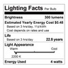 E12 Décor Globe g16.5 Candelabra Light Bulb 4W Dimmable ,