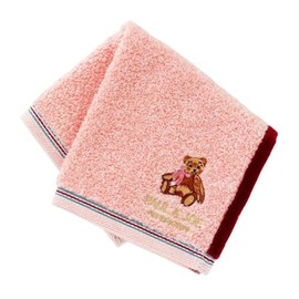 PAUL&JOE ACCESSOIRES 000483-0005-01 Towel Handkerchief Teddy Bear ~Eco Collection~ Unisex (Pink)