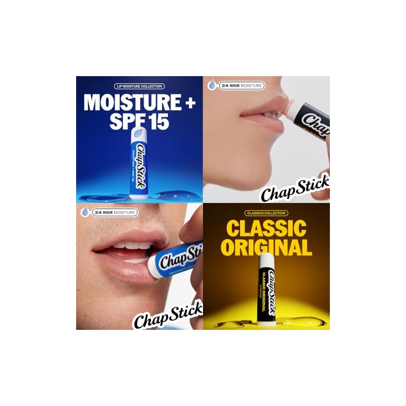 ChapStick- Bálsamo labial original, paquete de 4 1 humectante bálsamo