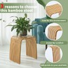 Bamboo Shower Bench, Non-Slip Shower Stool & 450 lbs, Waterproof