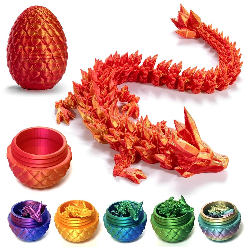 Dragon Eggs with Dragon Inside,3D Dragon,Easter Basket Stuffers,3D Print Dragon