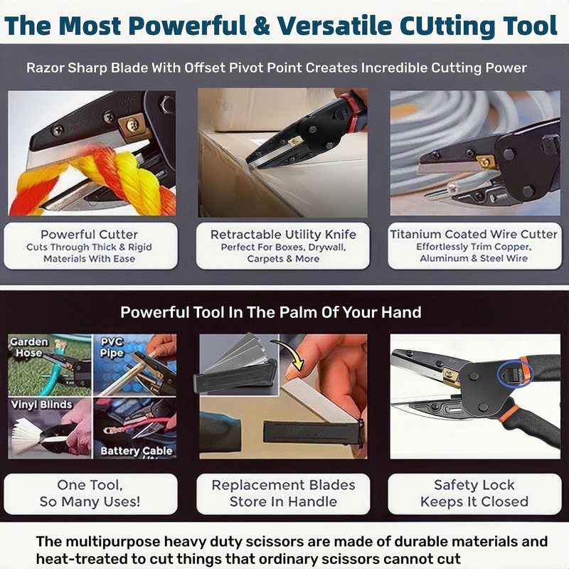 Multipurpose Heavy Duty Scissors All Purpose Utility Industrial Scissors -