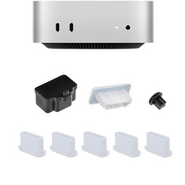 Dust cover compatible for mac mini m4 / m4 pro, (USB C,for HDMI,3.5mm jack,RJ45 Protective Cover) (White)