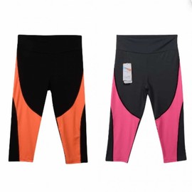 Women's High-Waist 3/4 Length Yoga & Workout Pants Pilates Bottoms XL Black