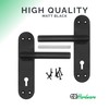 EAI Internal Bathroom Door Handle Set - Matt Black |