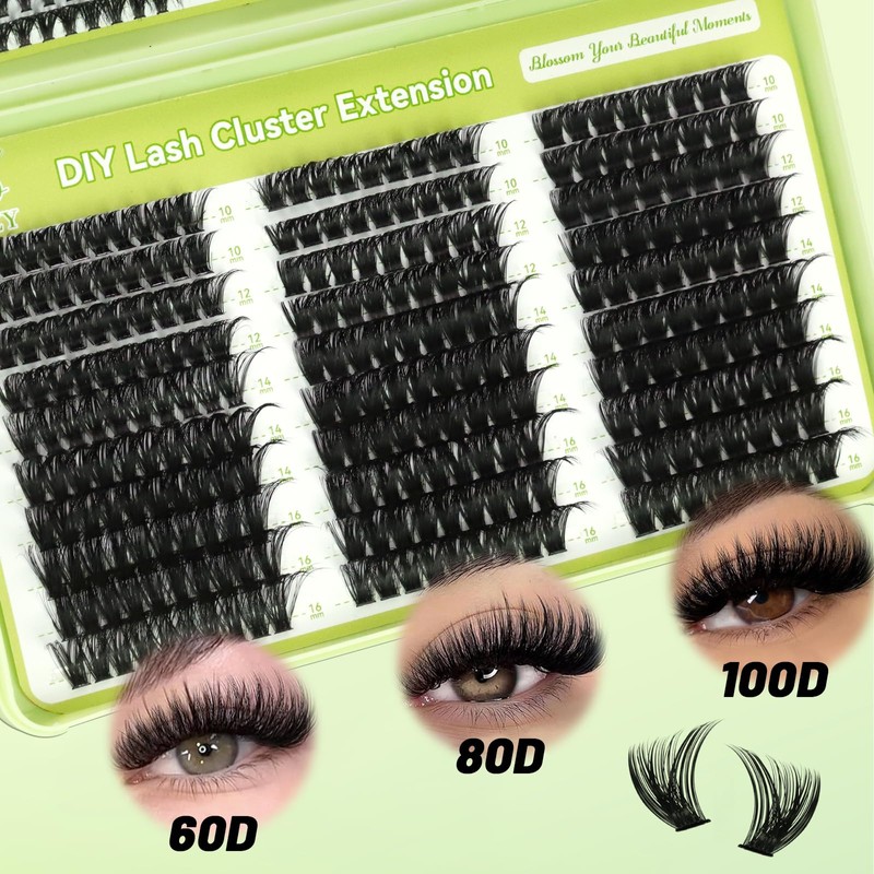 Lash Clusters Kit 570pcs 6 styles 30D-100D D Curl Individual