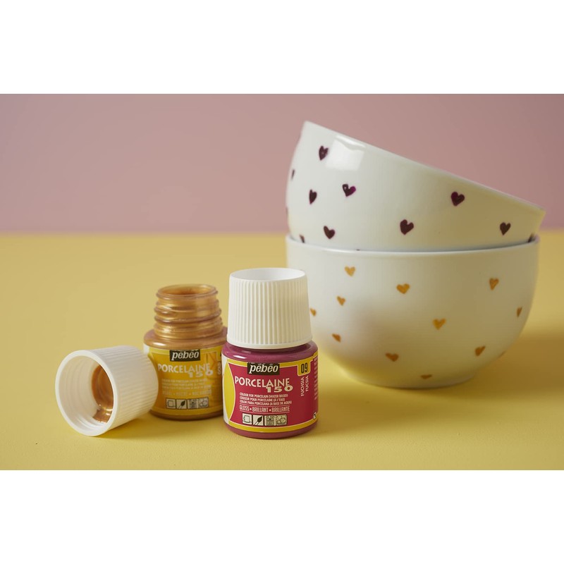 ペベオ(Pebeo) 陶器用水性アクリル絵具 ポーセレン150 45ml アイボリー 43