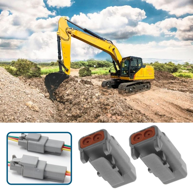 ECSiNG 2 Sets DTM Series 2 Pin Way Connector Kit
