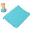 2Pcs Tamping Mat Silicone Coffee Pad with Beech Handle Tamper