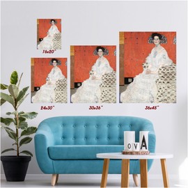 CP CANVASPATH Fritza Riedler by Gustav Klimt Size:30x36x1.5 Canvas Prints Giclee Print Wall Art for Home Decor