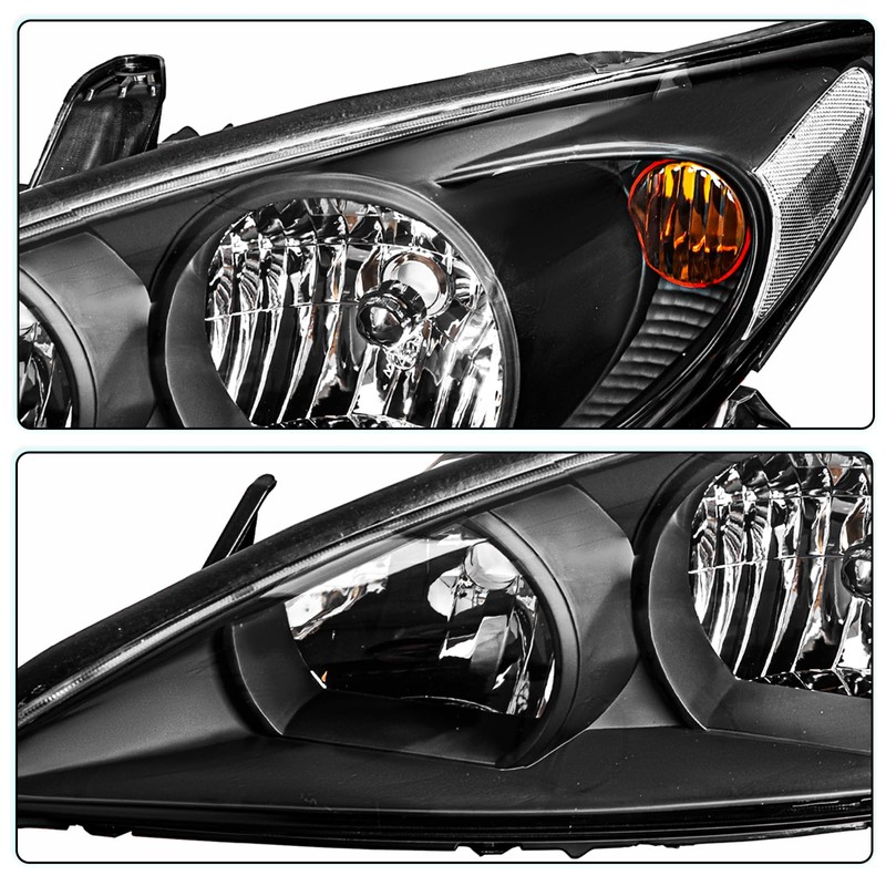 TUSDAR Headlight Assembly Set Fit for 2002-2004 Toyota Camry LE