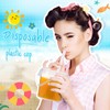 30 Pack 34 oz Clear Plastic Cups with Dome Lids