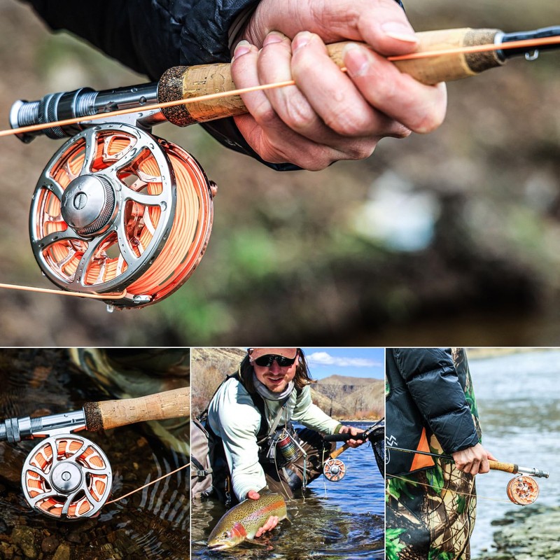 Sougayilang Fly Fishing Reel, CNC-Machined Aluminum Alloy, 5/6 Weight, Lightweight