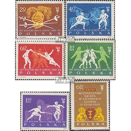 Poland 1405A-1410A (complete.issue.) unmounted mint/never hinged ** MNH 1963 Fencing (Stamps for collectors) Martial arts (boxing/fencing/wrestling/karate…)