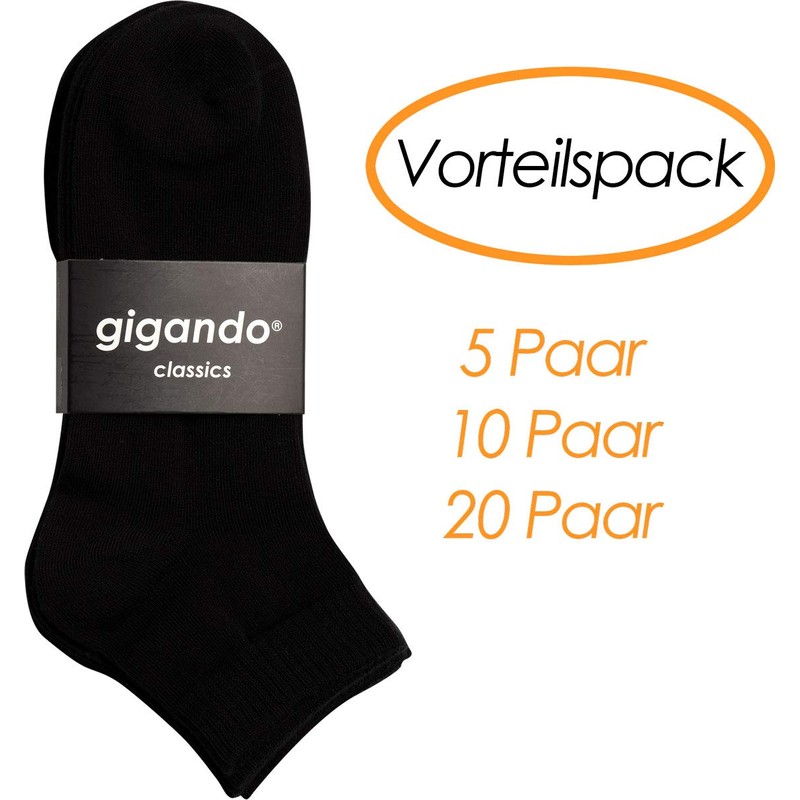 gigando Short quarter socks men's cotton 5,10,20 pairs in value