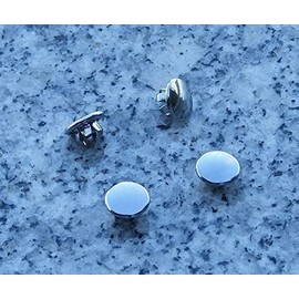 i5motorcycle Set of Four Low-Profile Chrome Bumper Plugs for 1/4" Front License Plate Bracket Bolt Holes