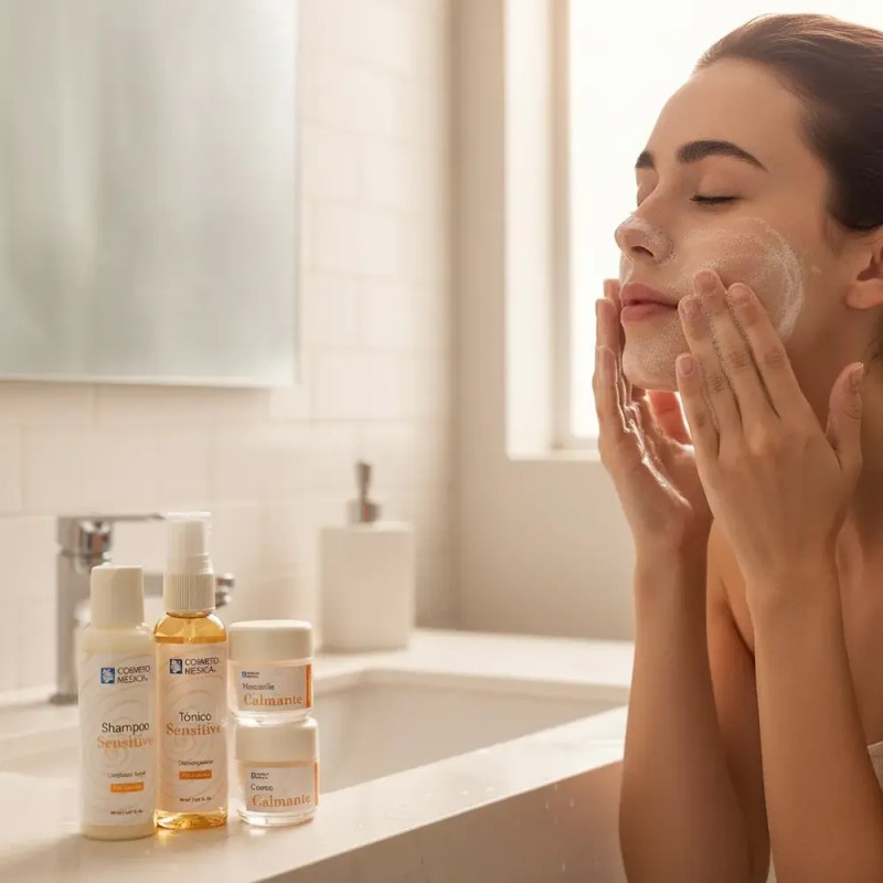 Set 4 Piezas De Viaje Limpieza Facial Para Pieles Sensibles