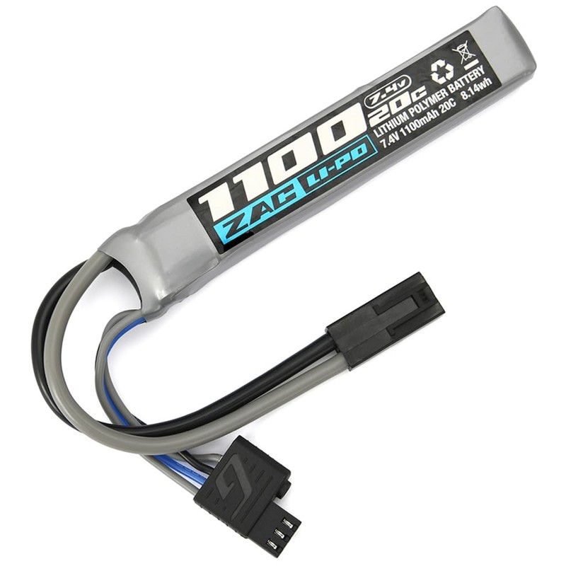 ZAC Lipo7.4 V 1100 mAh Next Generation Buffer Tube In